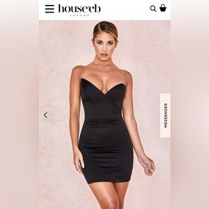 House of CB black corset top short dress in size Medium